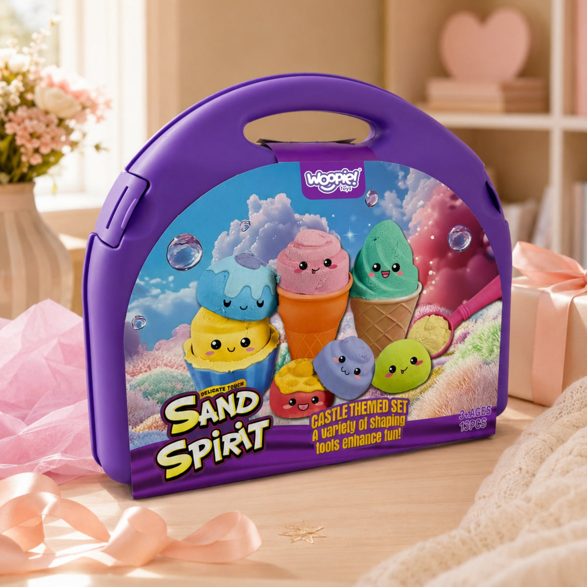 SAND FAIRY Kinetinio smėlio ledainė rinkinys 13 dalių