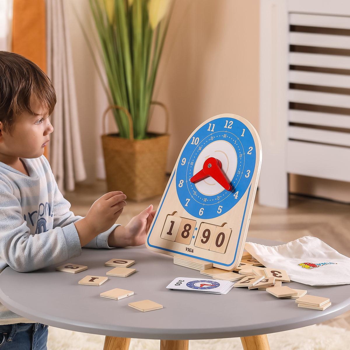 VIGA Medinis Laikrodis Laiko Mokymuisi Montessori