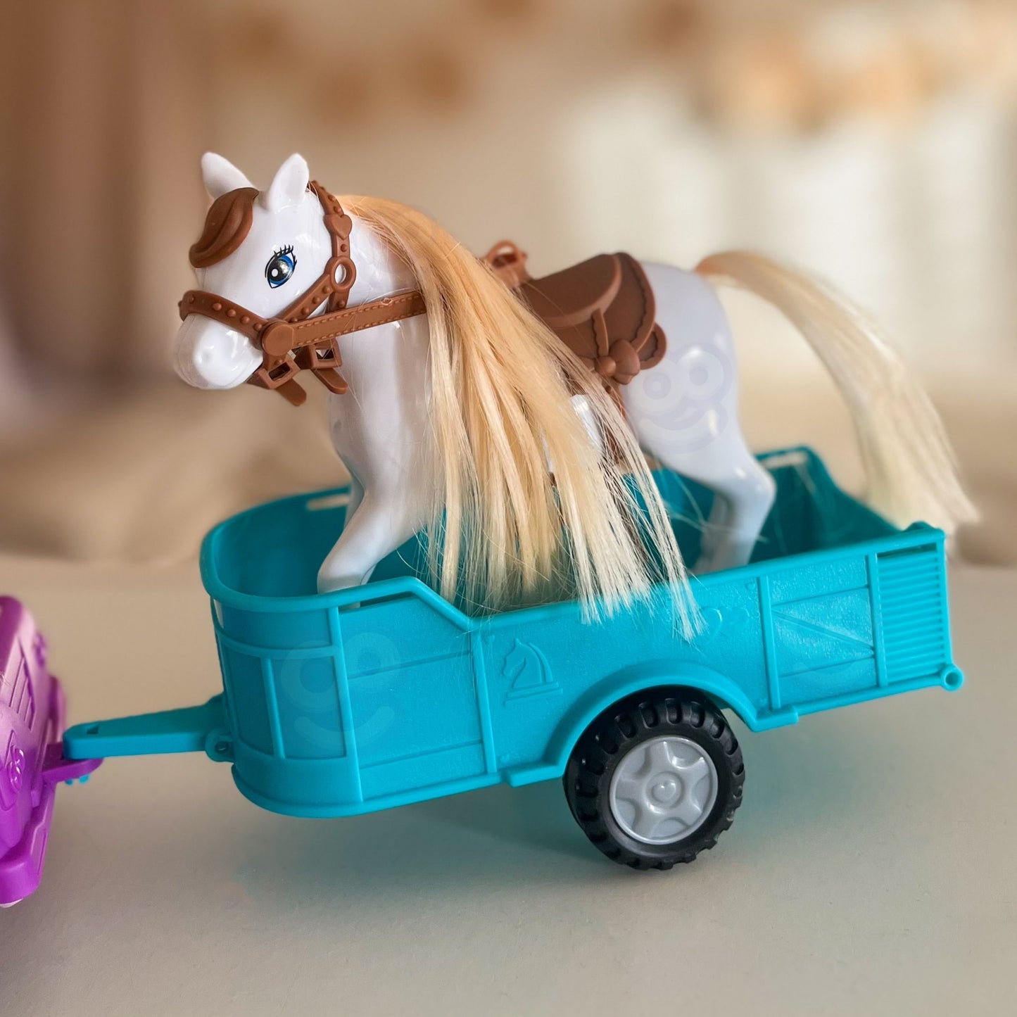 WOOPIE ROYAL Lėlė Niki Rinkinys su automobiliu, priekaba ir žirgu – vaizdas 4