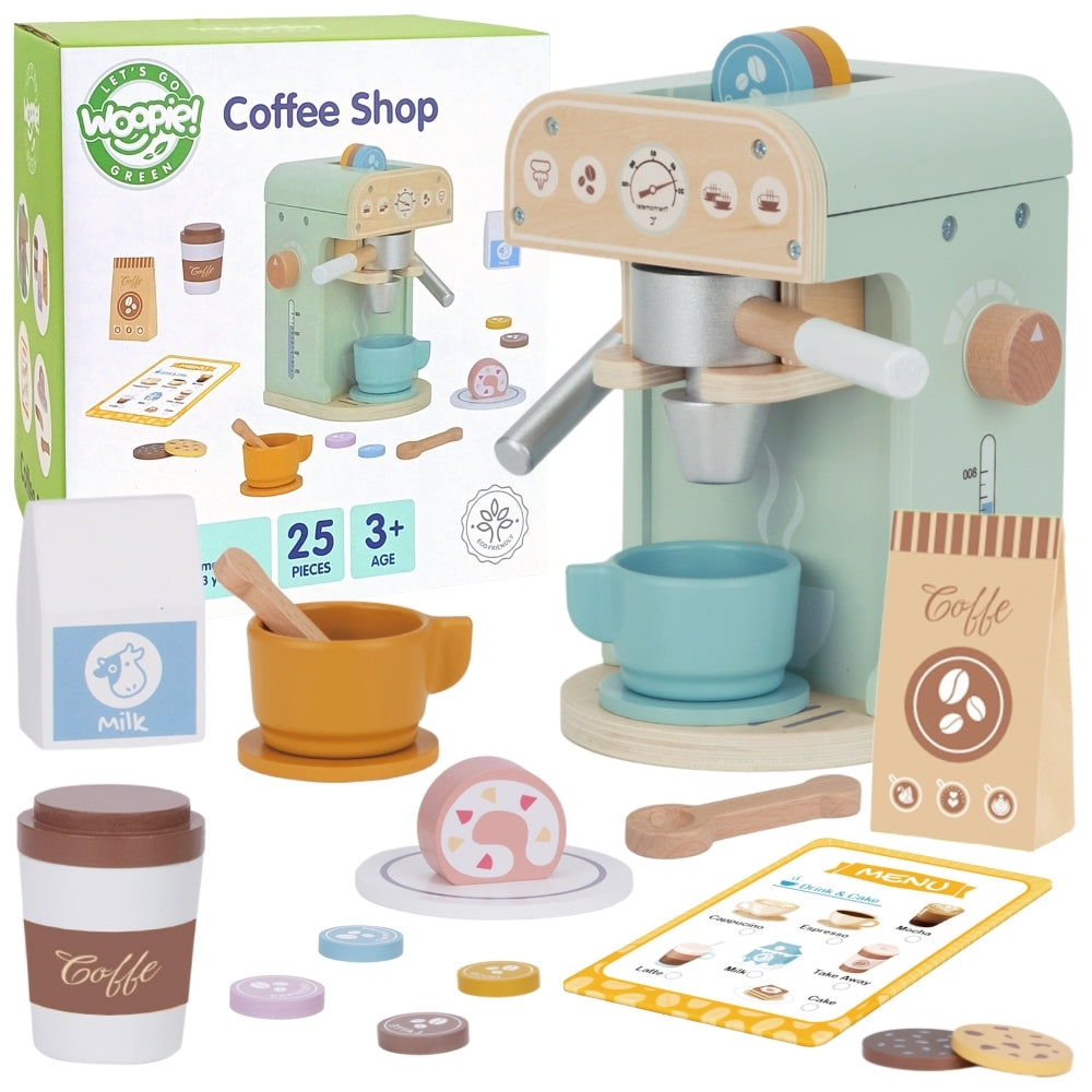 WOOPIE GREEN Medinis Kavos Aparatas / Kavinės Rinkinys Baristai, 25 dalys – pagrindinis vaizdas