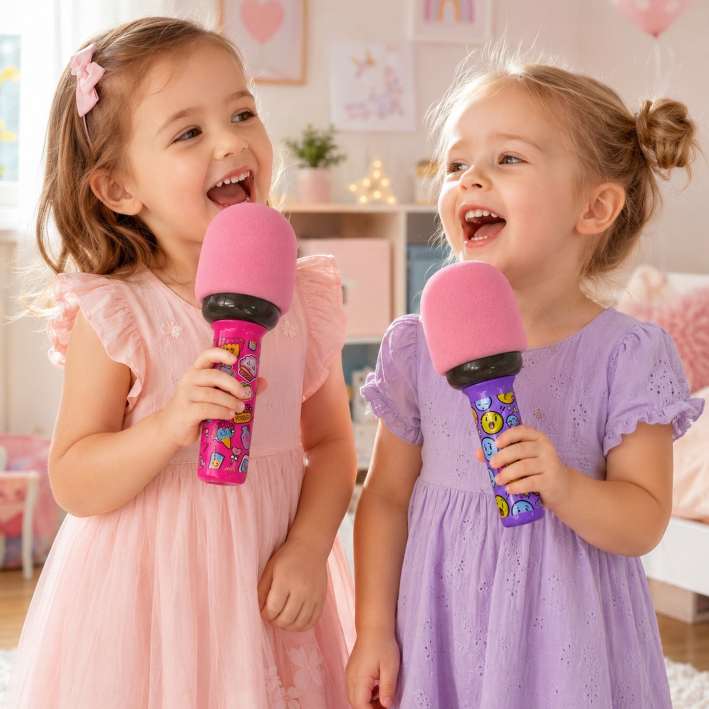 WOOPIE Belaidis Karaoke Mikrofonas su Garsiakalbiu Rožinis