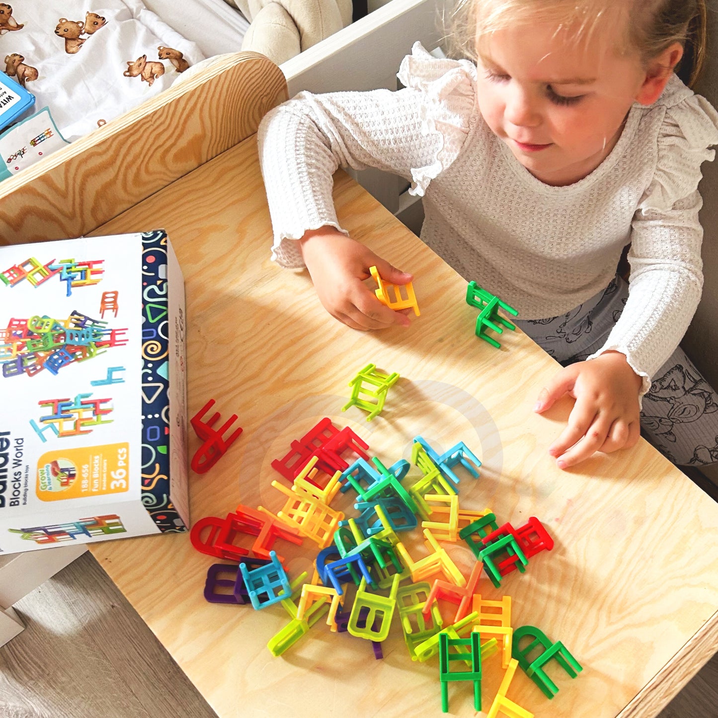 WOOPIE Balansavimo vikrumo žaidimas – kėdutės, 36 detalės – vaizdas 3