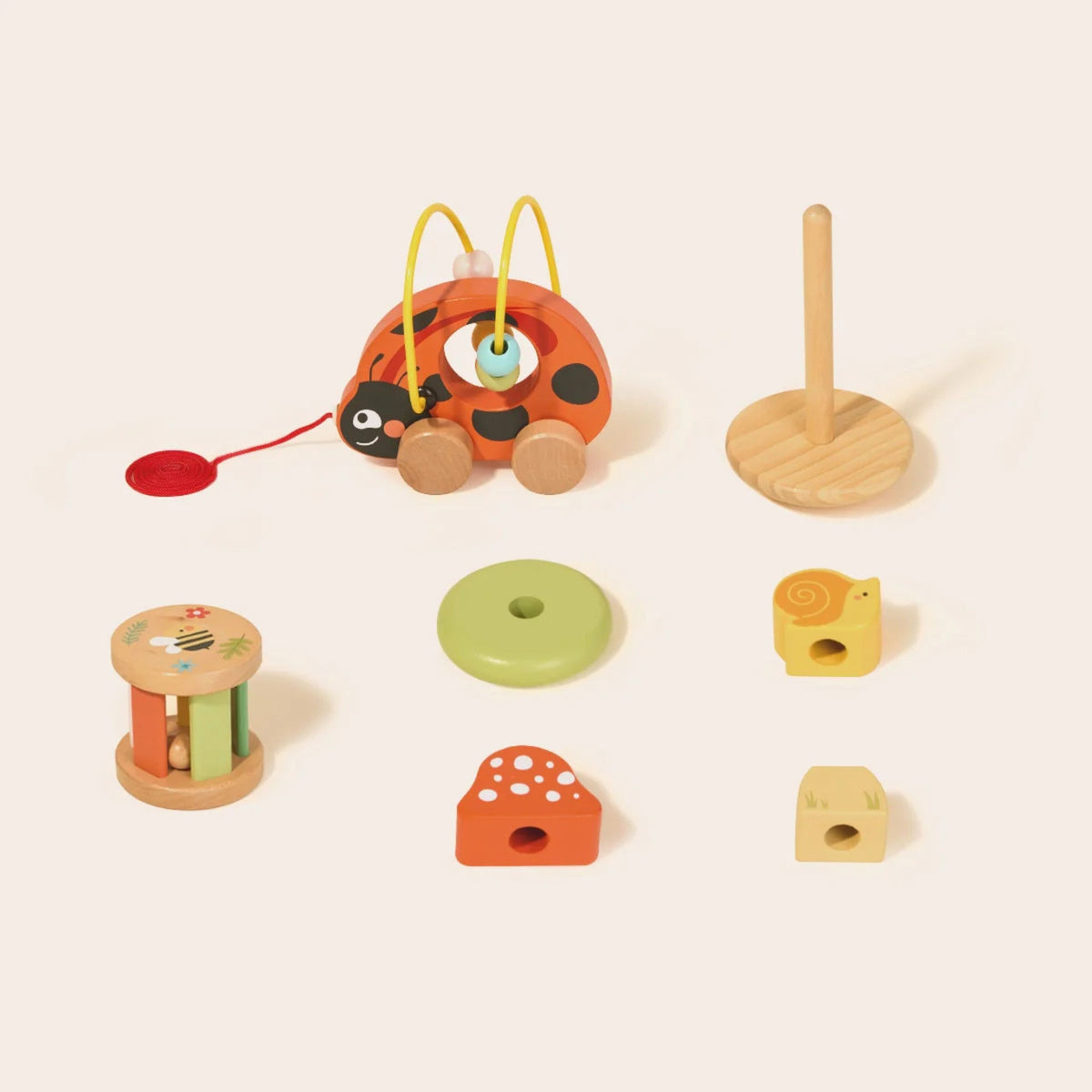 TOOKY TOY Boružėlė 3in1 Medinis Lavinamasis Rinkinys