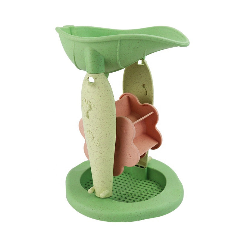 Woopie Green smėlio žaislų rinkinys kibirėlyje su malūnėliu (9 dalys) – vaizdas 4