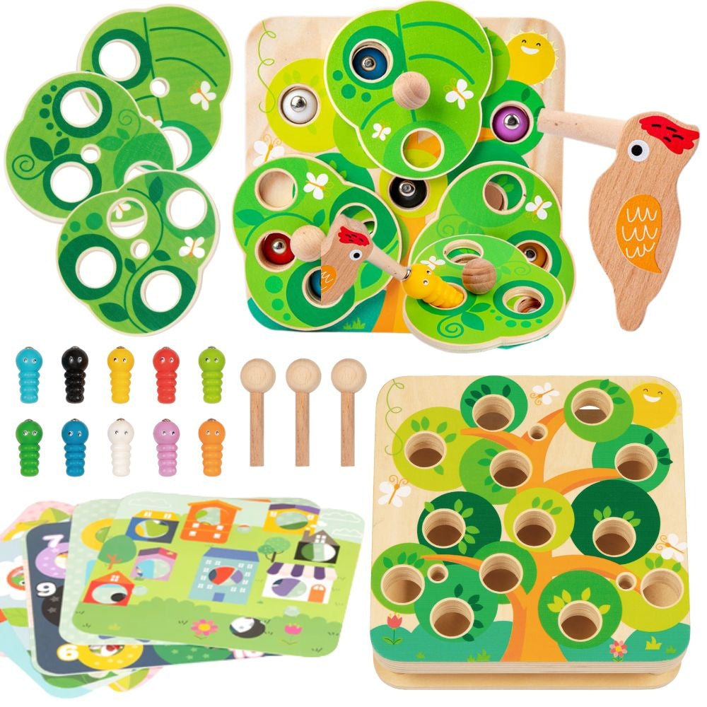 TOOKY TOY Medinis 2in1 lavinamasis žaidimas: Genys ir kirminai – pagrindinis vaizdas