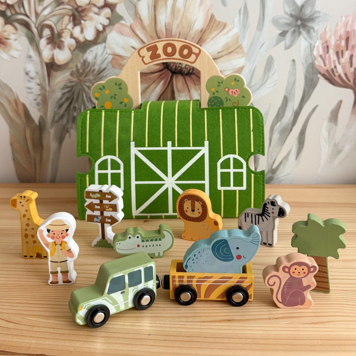 TOOKY TOY Mini Zoologijos Sodo Rinkinys Kelioninis Krepšys