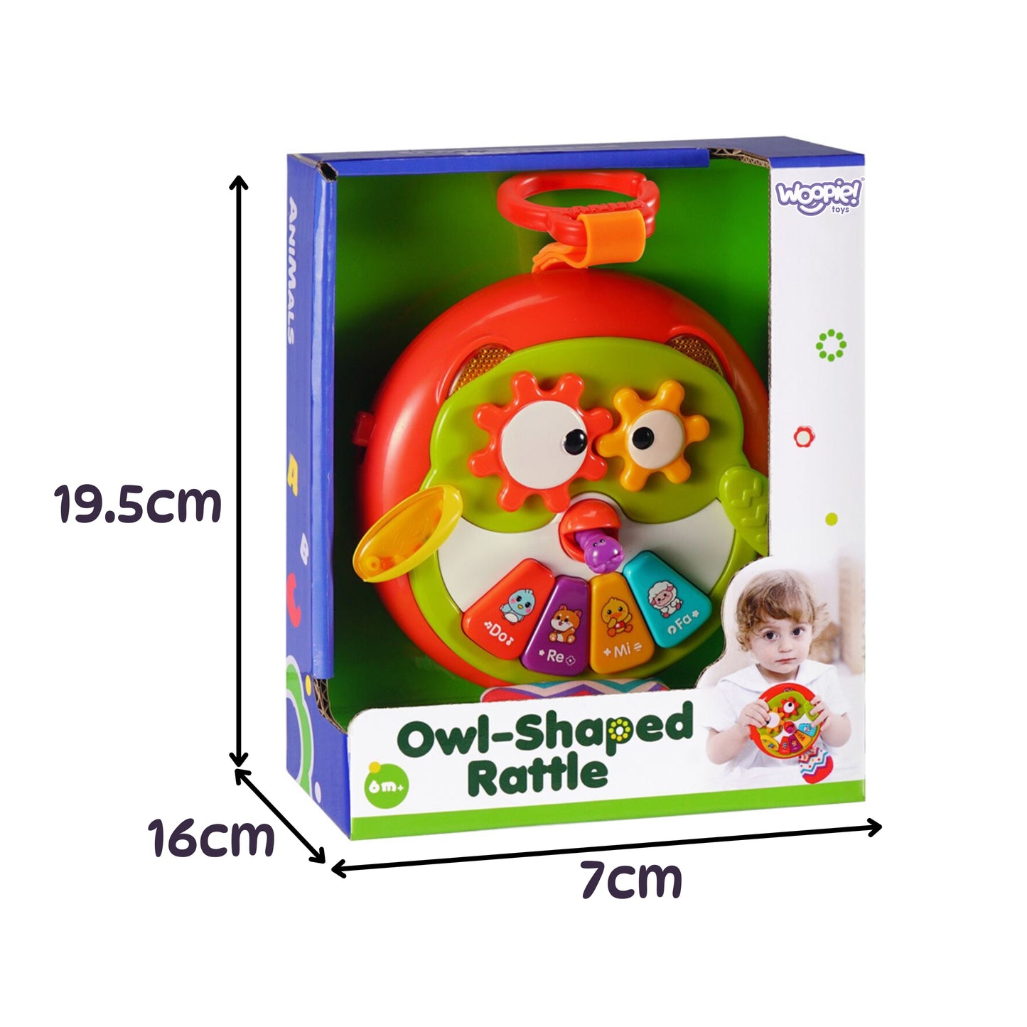 WOOPIE BABY Interaktyvus žaislas Pelėda: Pianinas su šiugždančia uodega – vaizdas 5