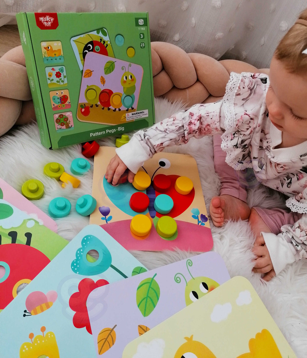 TOOKY TOY sagų mozaika vaikams su lentelėmis, formos ir spalvos