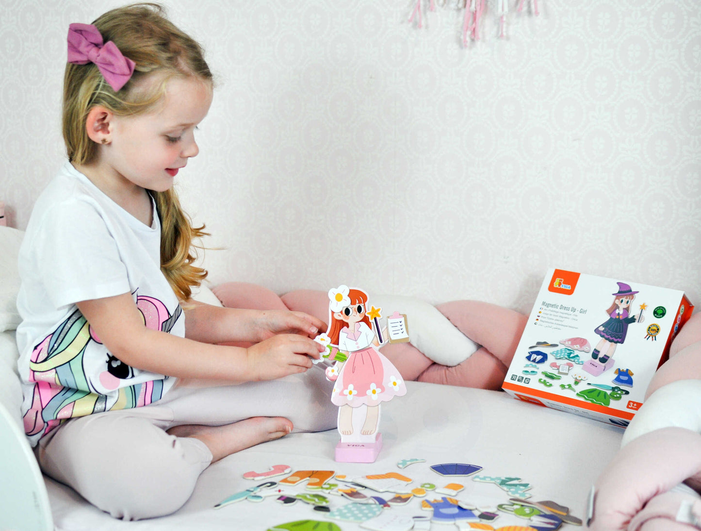 VIGA Medinė magnetinė lavinamoji dėlionė – Aprengimo rinkinys – vaizdas 5