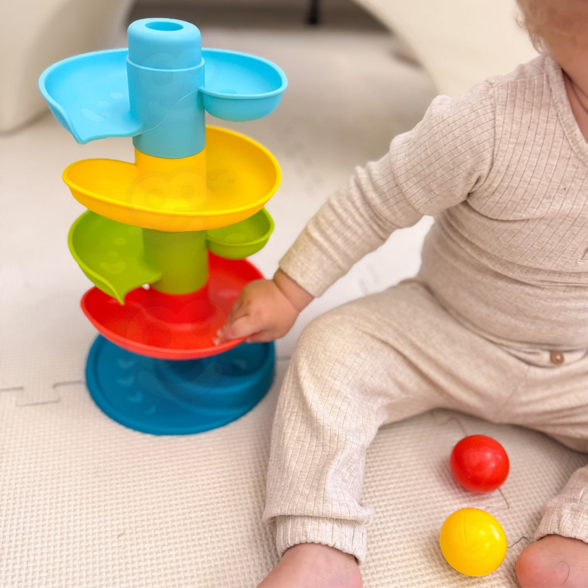 WOOPIE BABY Spiralinis kamuoliukų takelis su 3 kamuoliukais