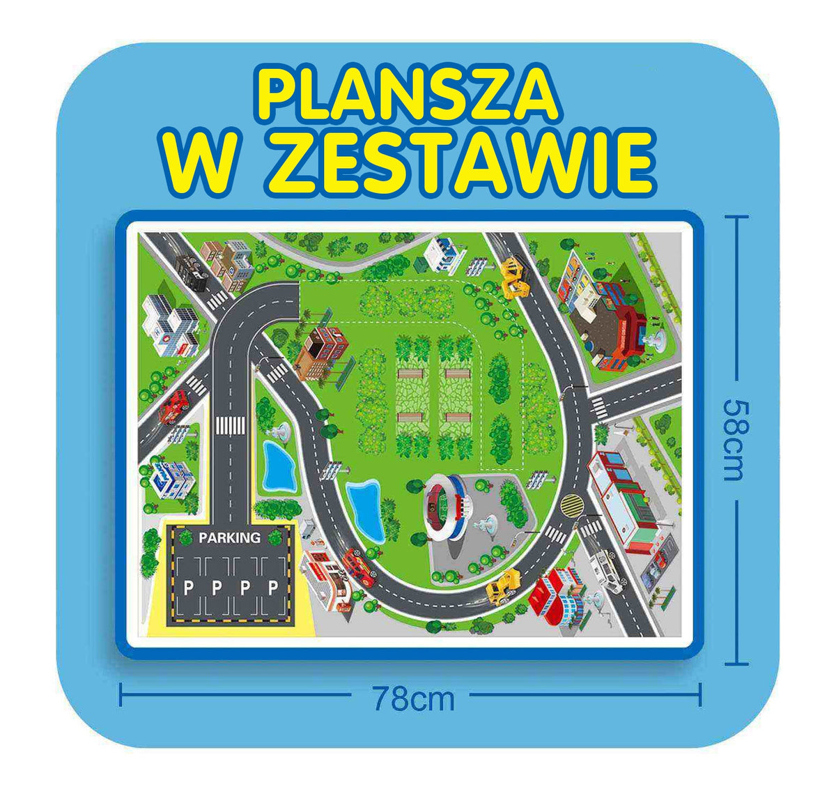 WOOPIE Sukamas garažas su ugniagesių trasa, 3 vnt.