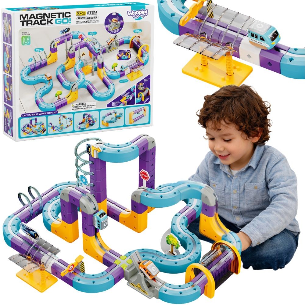 WOOPIE Magnetinė Traukinio Trasa Konstruktorius STEM 126 vnt.