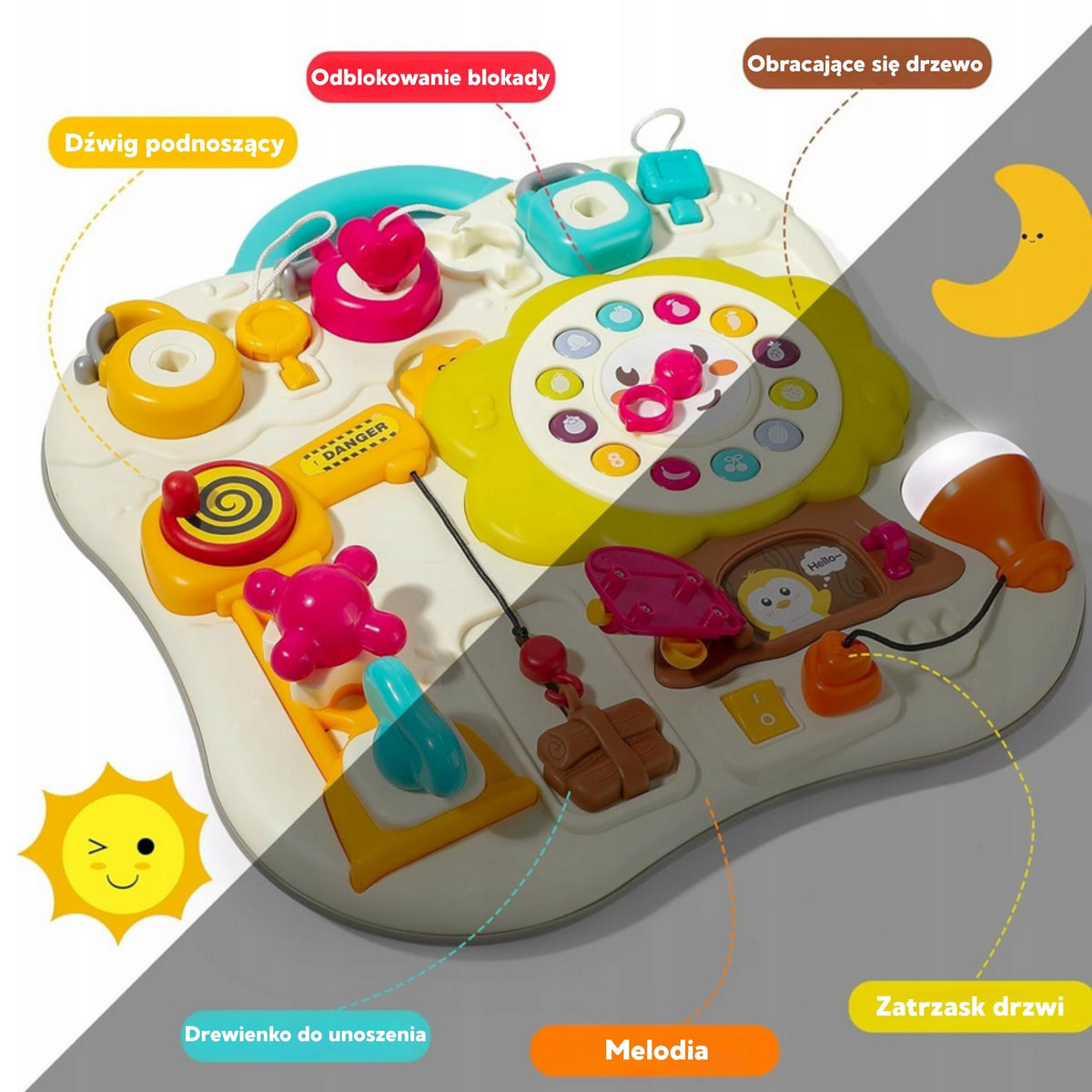 WOOPIE Baby Montessori Lavinamoji Manipuliacinė Lenta Kūdikiams 1+