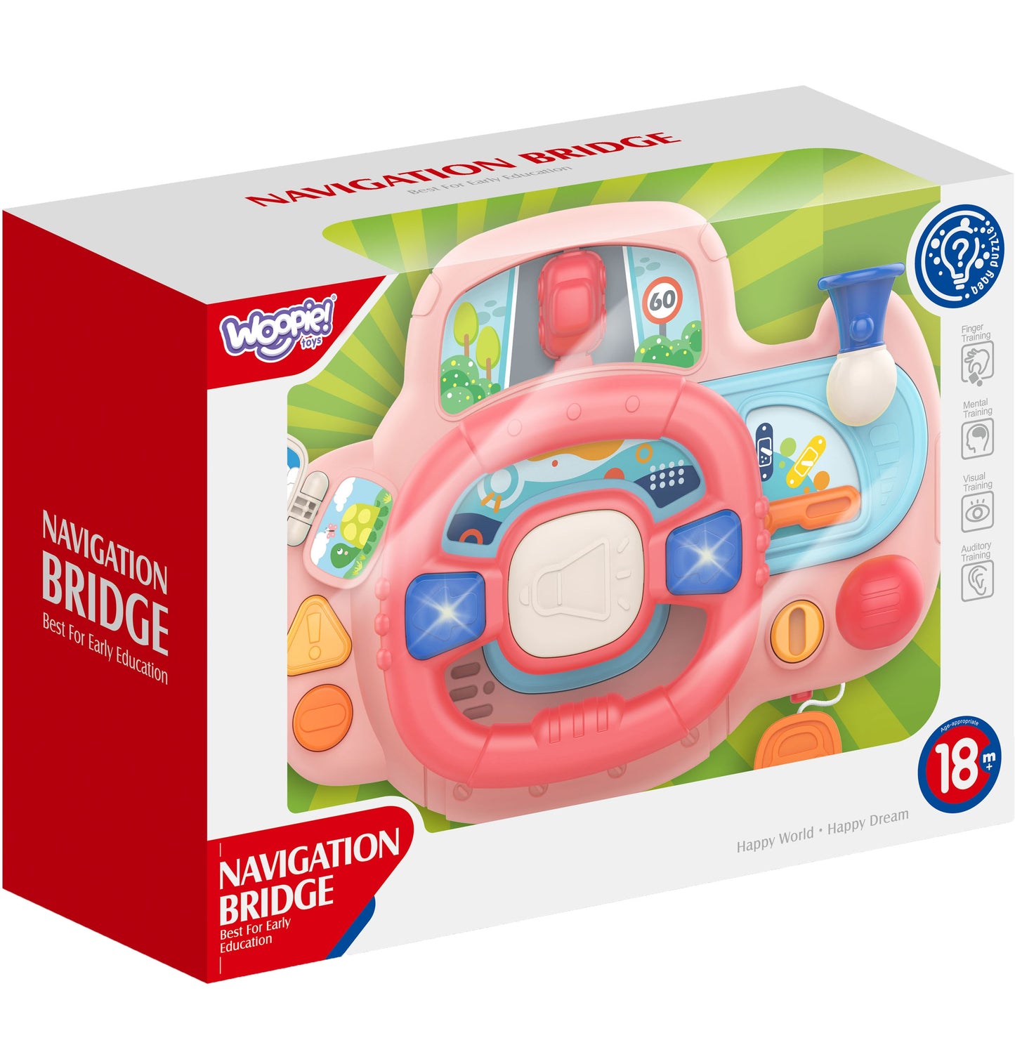 WOOPIE BABY Interaktyvus automobilio vairas su šviesomis ir garsais – vaizdas 4