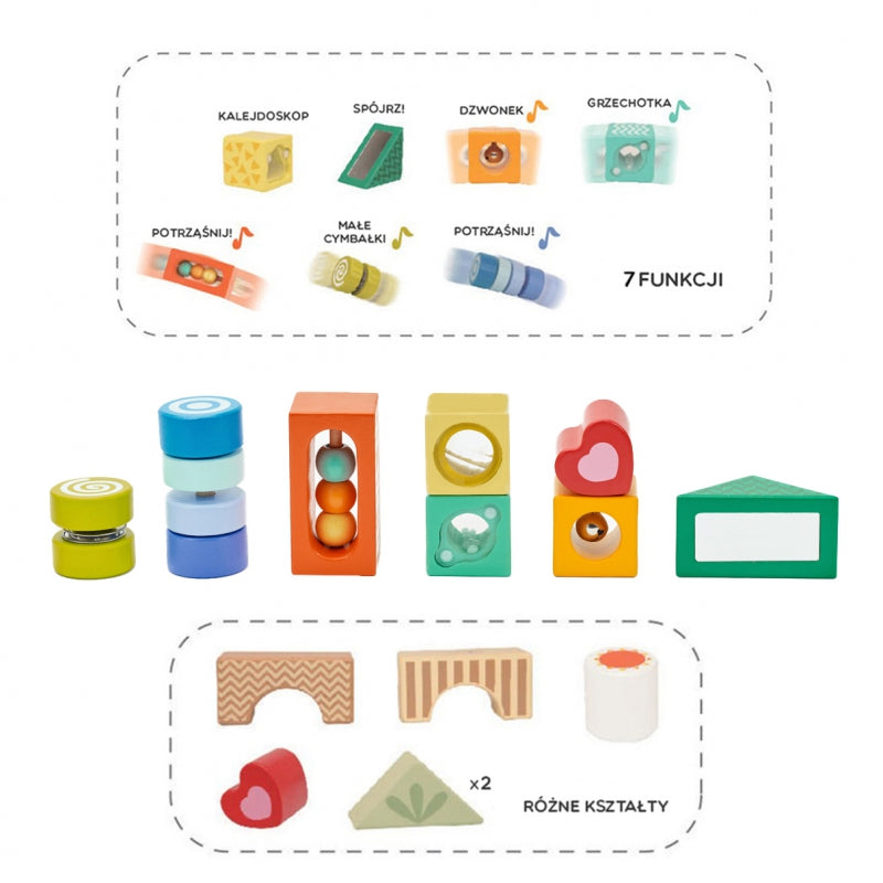 CLASSIC WORLD Medinės sensorinės kaladėlės – vaizdas 2