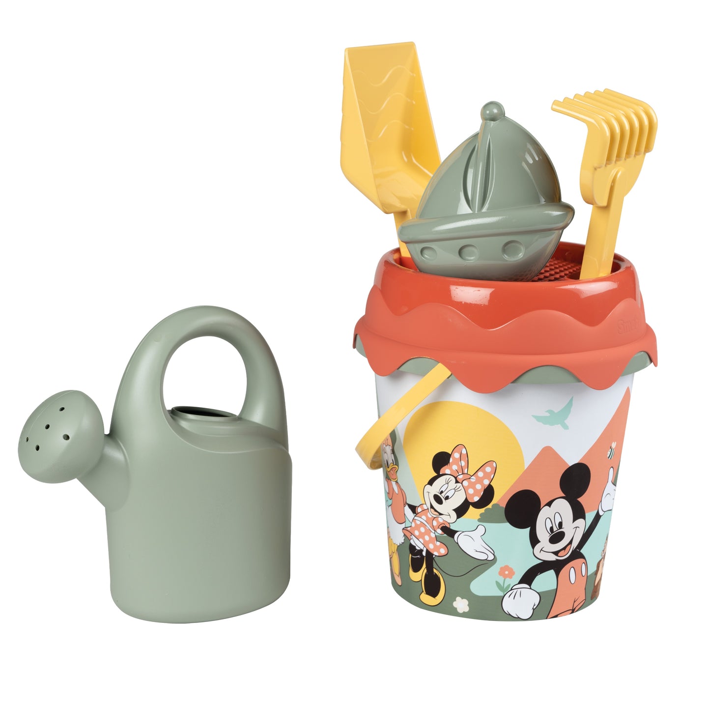 SMOBY GREEN Smėlio kibirėlis su priedais ir laistytuvu iš bioplastiko – pagrindinis vaizdas