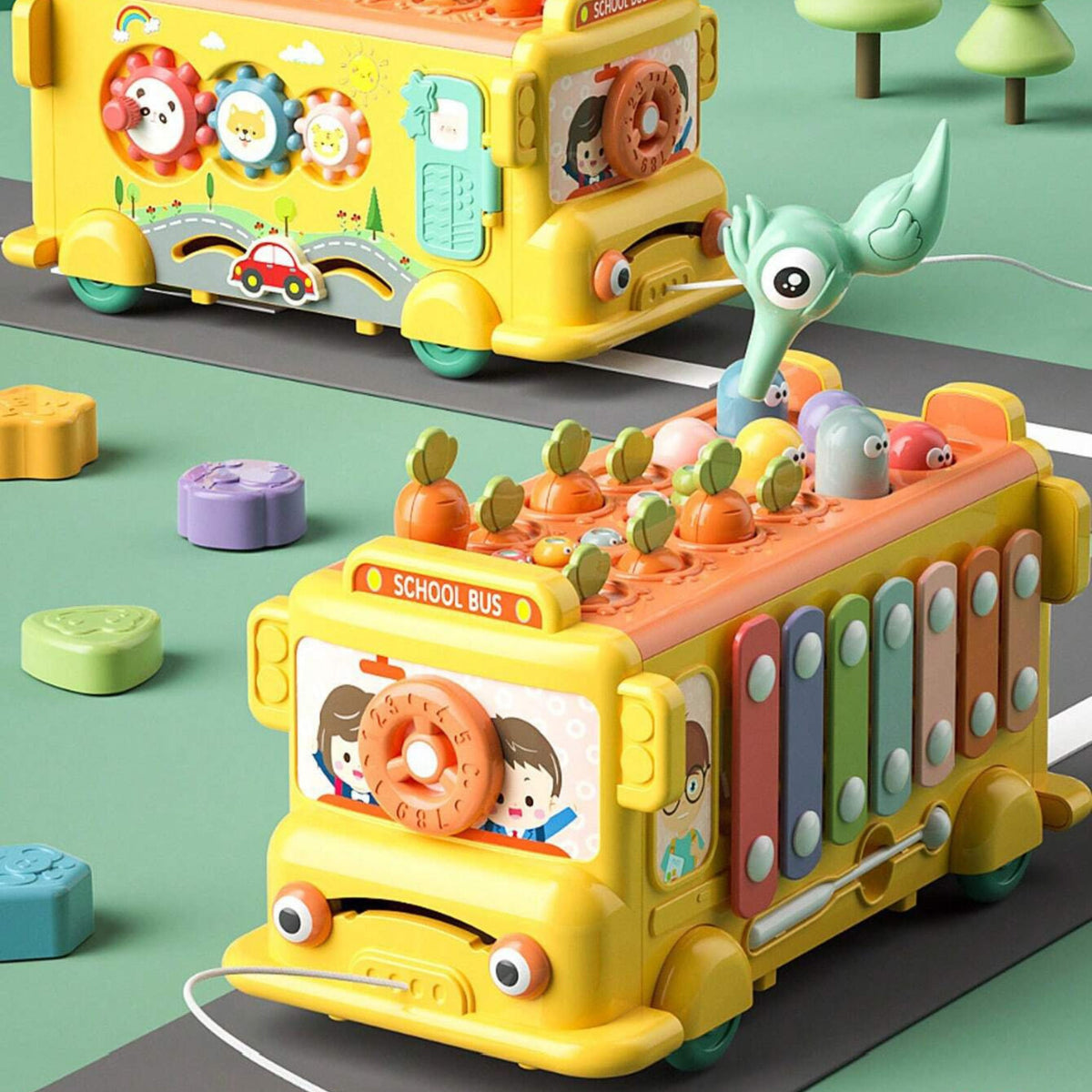 WOOPIE BABY Interaktyvus Montessori autobusiukas 6 in 1