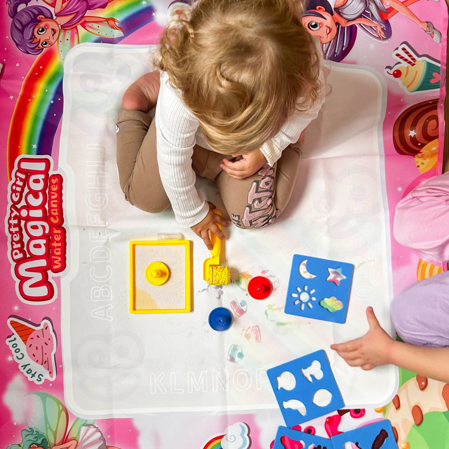 WOOPIE XXL Vandens Piešimo Kilimėlis 100x80cm Fėjos Rožinis