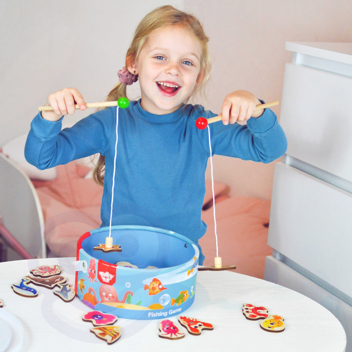 TOOKY TOY Žvejybos Žaidimas su Magnetinėmis Meškerėmis
