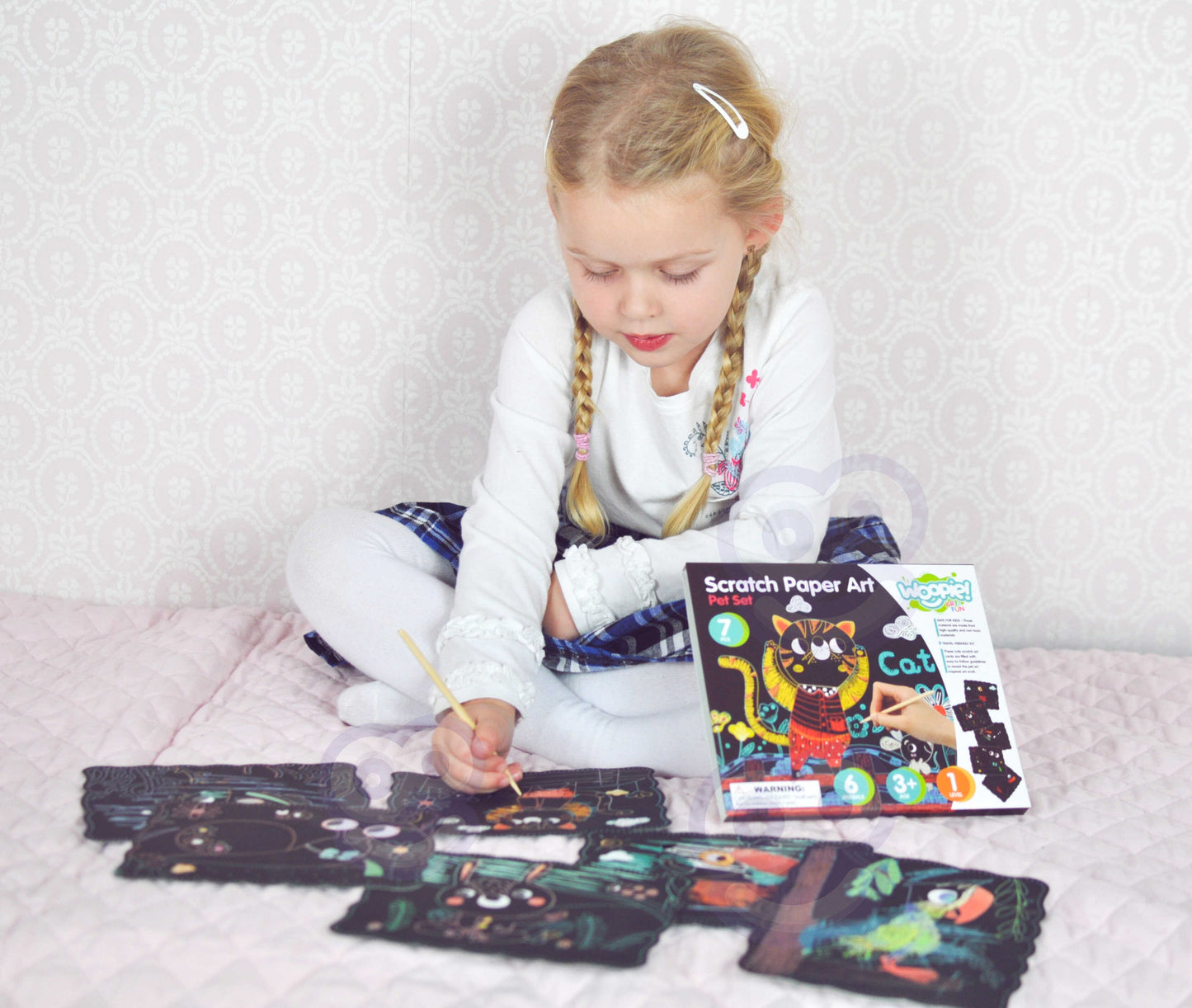 WOOPIE ART&FUN Kūrybinis rinkinys vaikams: Nutrinami paveikslėliai (7 el) – vaizdas 3