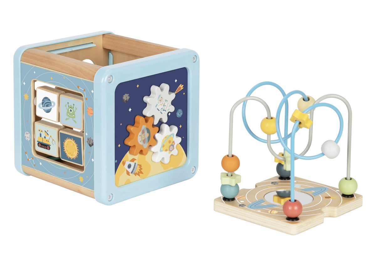 TOOKY TOY Medinis Kosminis Aktyvumo Kubas su Labirintu