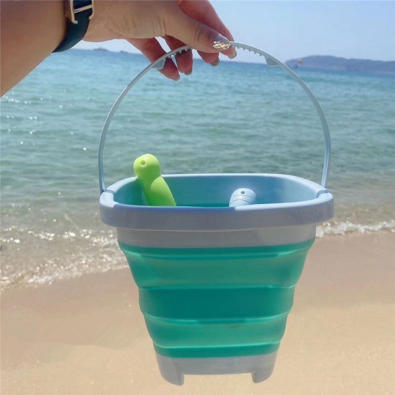 WOOPIE Sulankstomas kibirėlio rinkinys su grėbliuku ir kastuvėliu, mėlynas – vaizdas 7