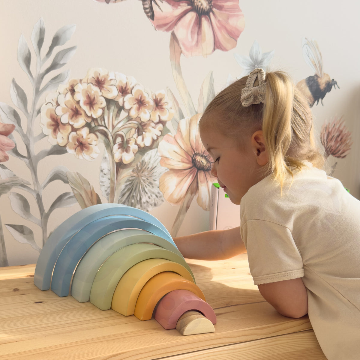 TOOKY TOY Pastelinė Vaivorykštė – Medinis Montessori Žaislas