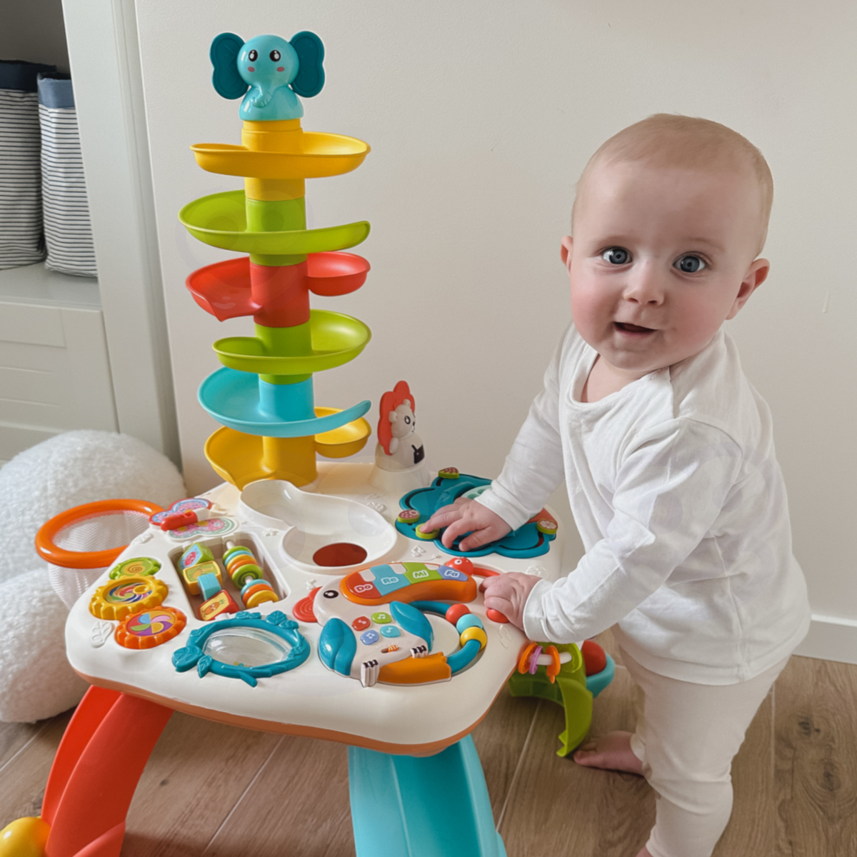 WOOPIE BABY Aktyvybių Stalas su Kamuoliukų Trasa ir Pianinu