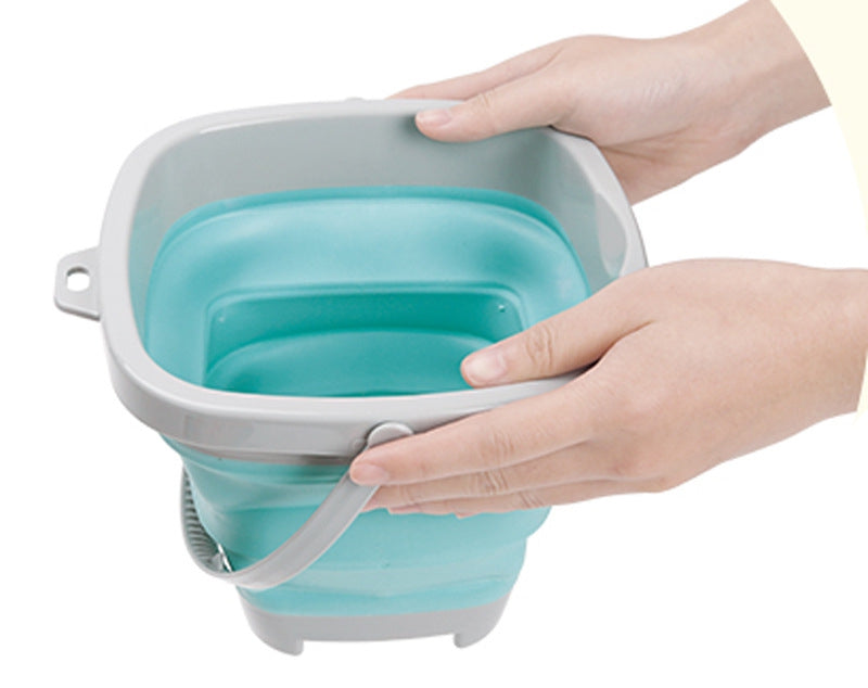 WOOPIE Sulankstomas kibirėlio rinkinys su grėbliuku ir kastuvėliu, mėlynas – vaizdas 3