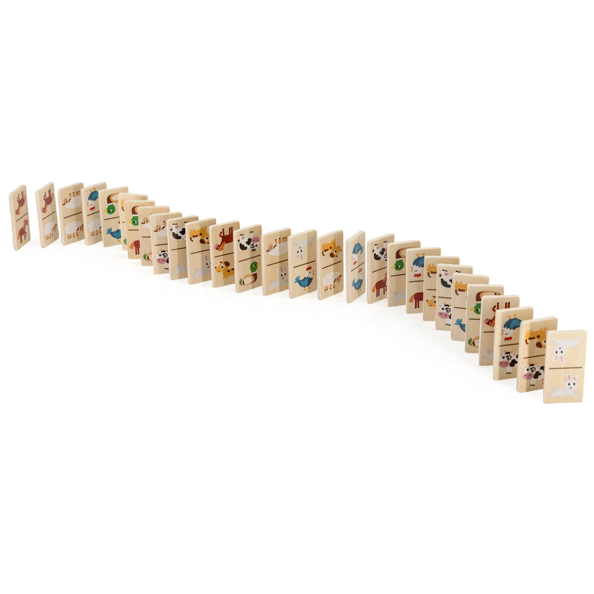 VIGA Medinis Domino 2in1 Gyvūnai ir Skaičiai vaikams