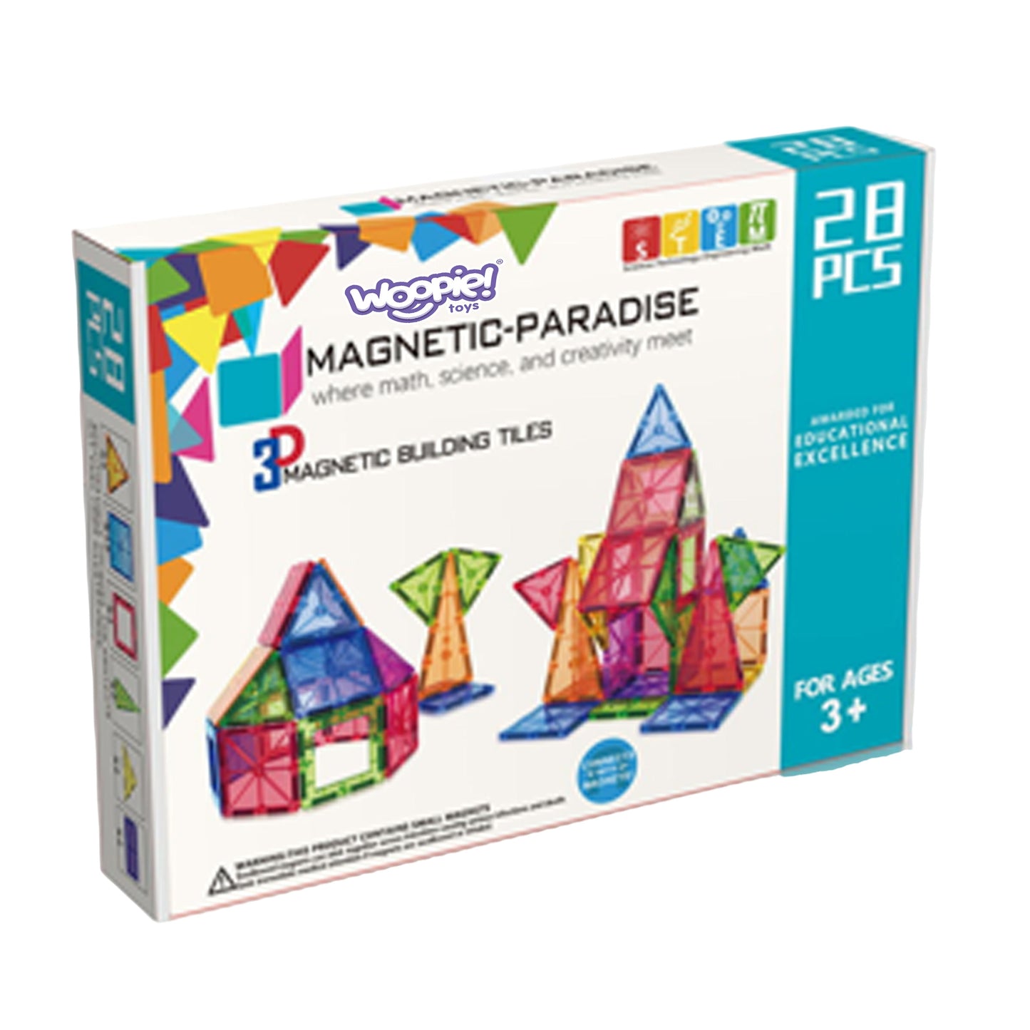 WOOPIE 3D Montessori Magnetiniai Konstruktoriaus Blokeliai Vaikams