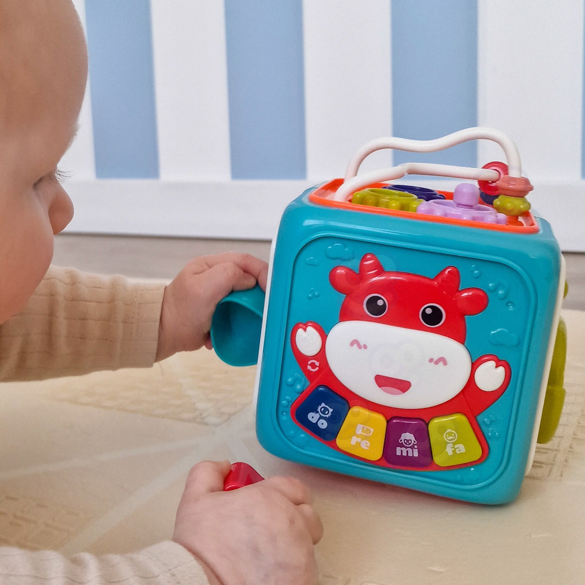 WOOPIE BABY Sensorinis Kubas 6in1 Montessori Rūšiuoklis Kūdikiams