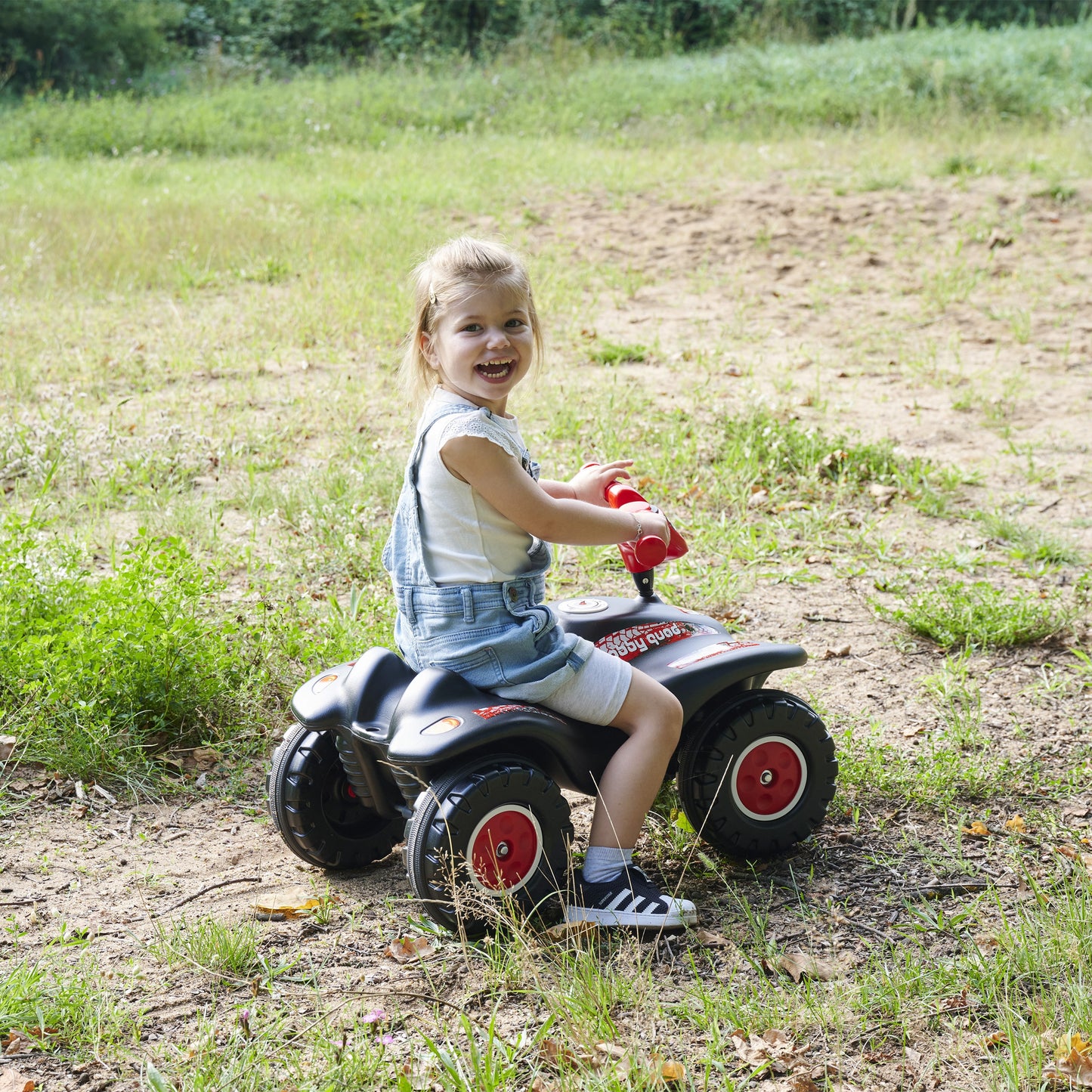 BIG Bobby Quad Racing Vaikiškas Keturračio Paspirtukas Juodas