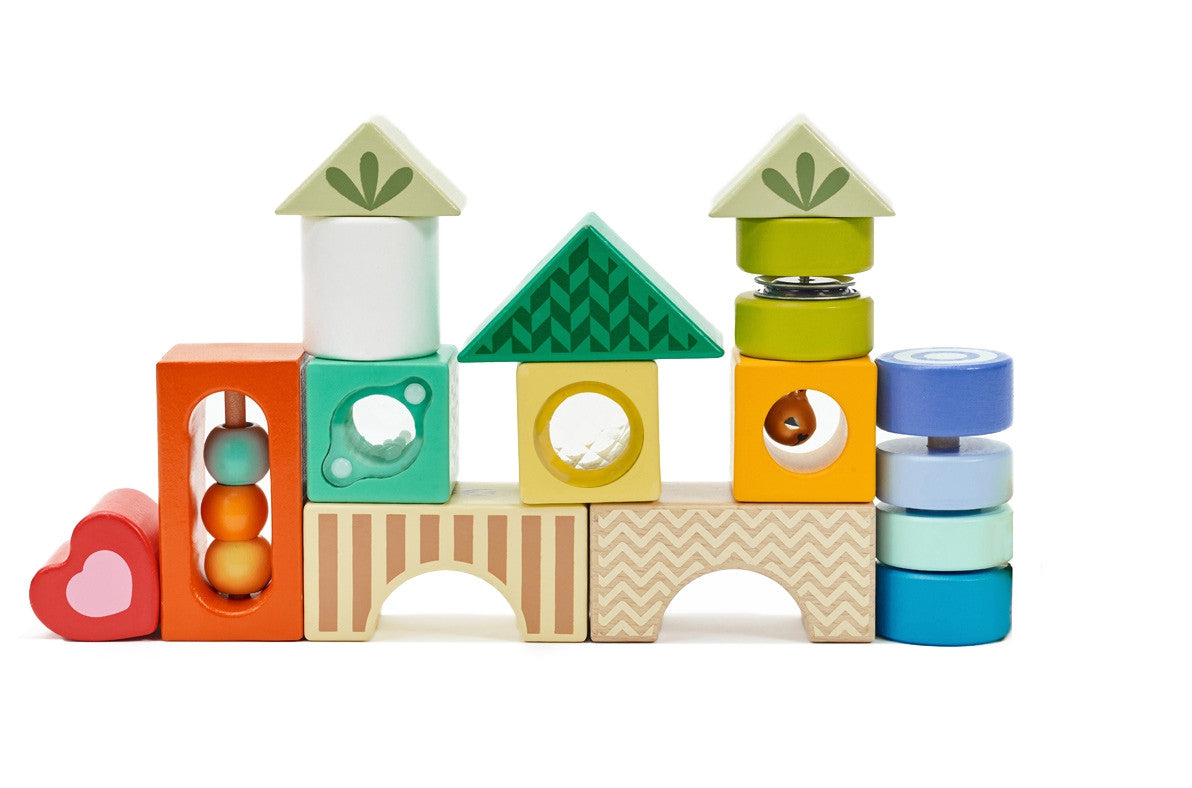 CLASSIC WORLD Montessori Sensoriniai Klocai 7in1, 14 vnt.