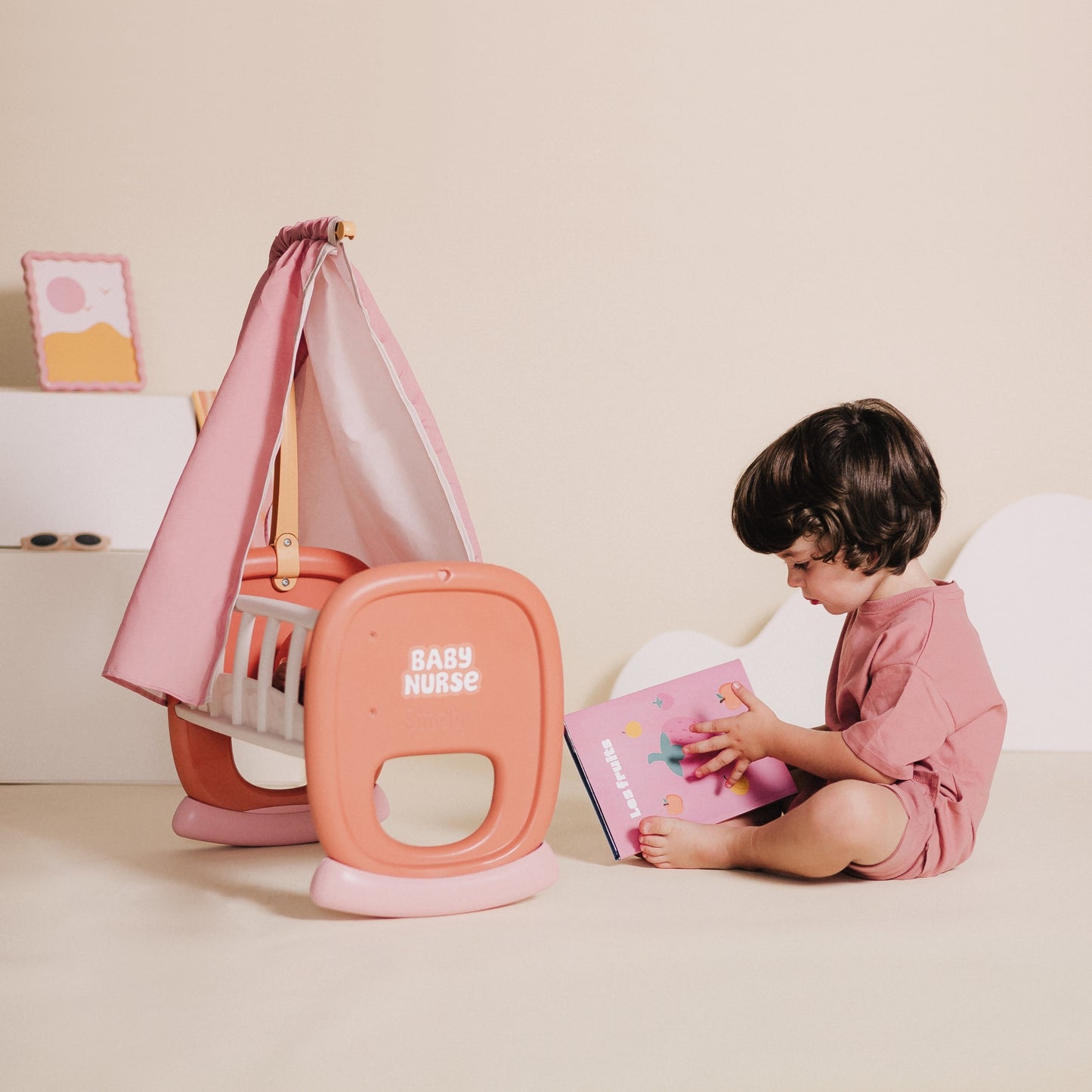 Smoby Baby Nurse Lopšys su baldakimu – vaizdas 3