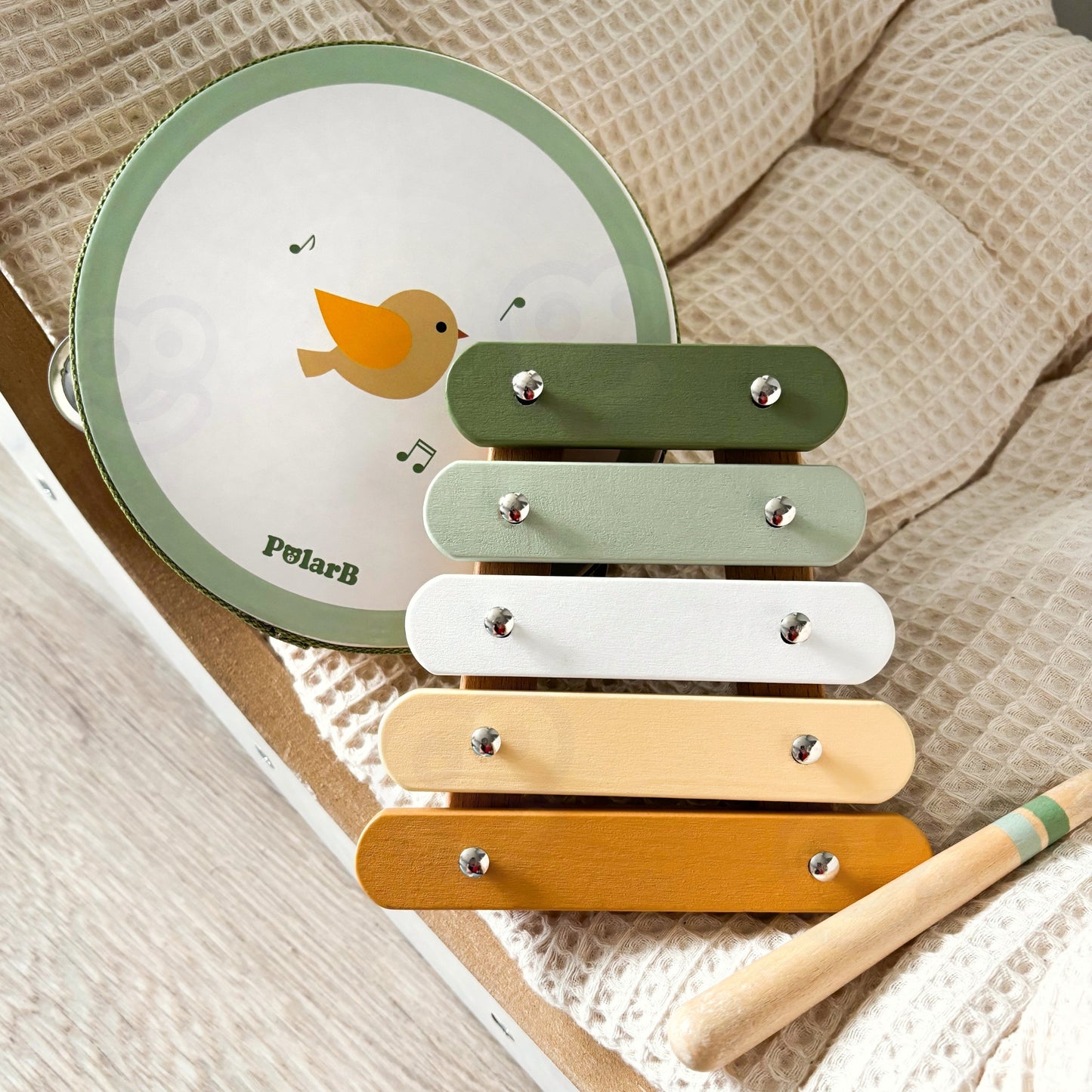 Viga PolarB medinių muzikos instrumentų rinkinys, žalias – vaizdas 4