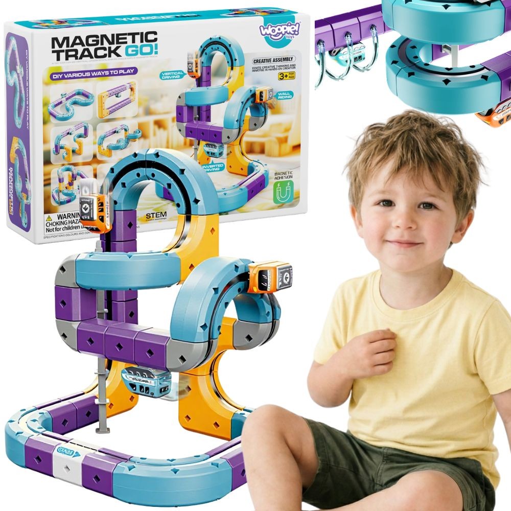 WOOPIE Magnetinė Traukinio Trasa Konstruktorius STEM 54 vnt.
