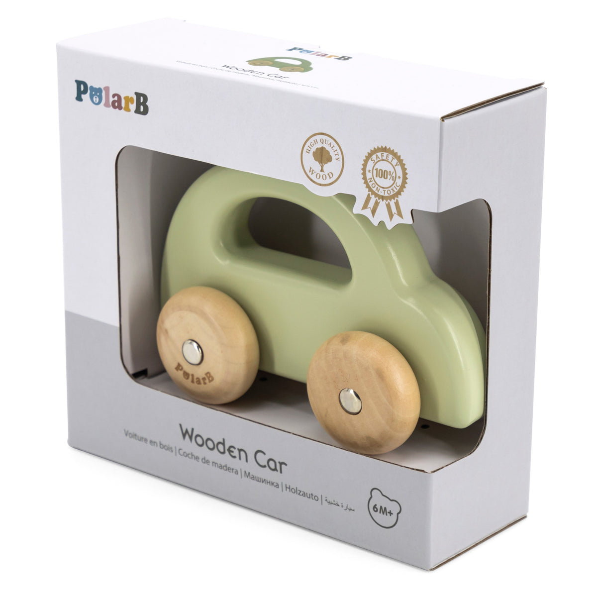 VIGA PolarB medinis stumdomas automobilis, žalias