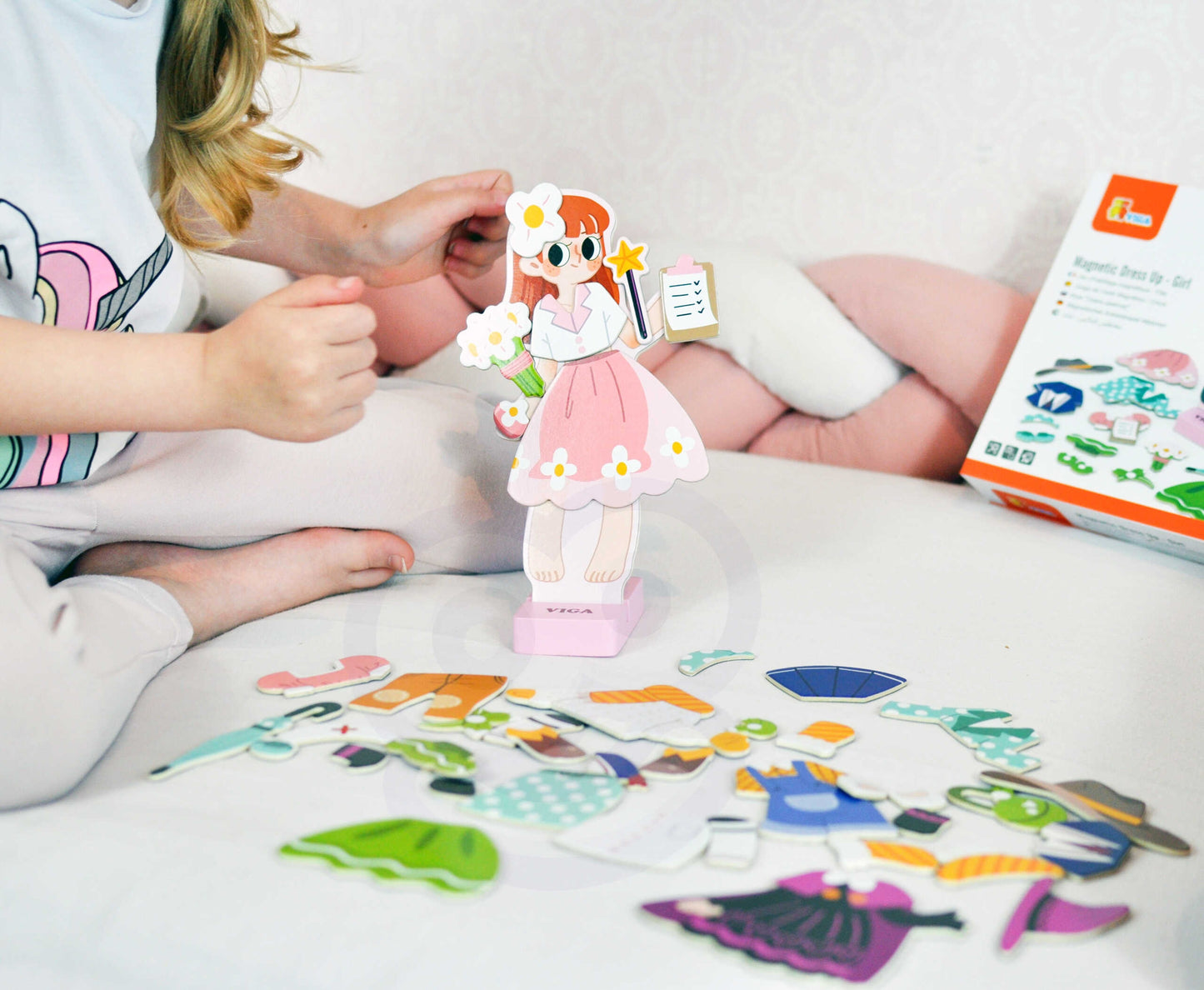 VIGA Medinė magnetinė lavinamoji dėlionė – Aprengimo rinkinys – vaizdas 2