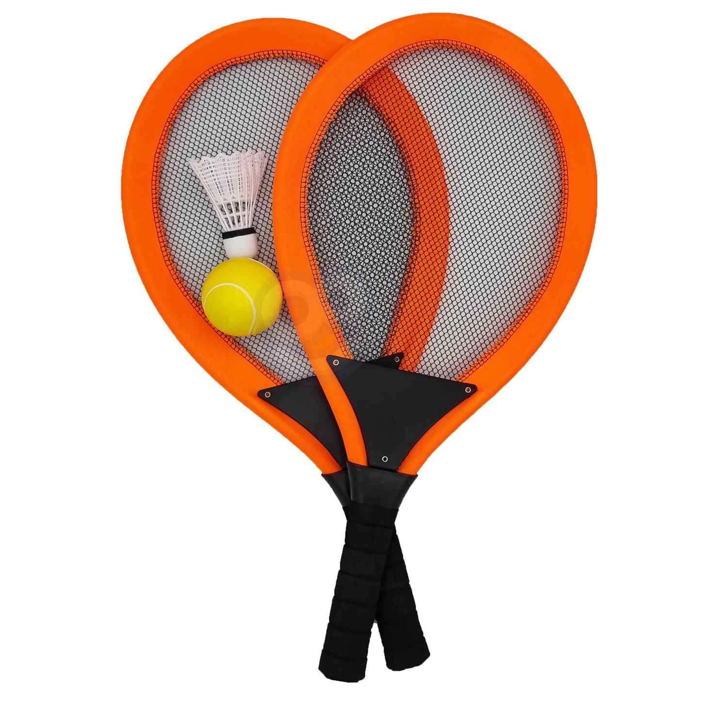 WOOPIE Didelės raketės tenisui/badmintonui vaikams, rinkinys su kamuoliuku ir plunksninuku – pagrindinis vaizdas