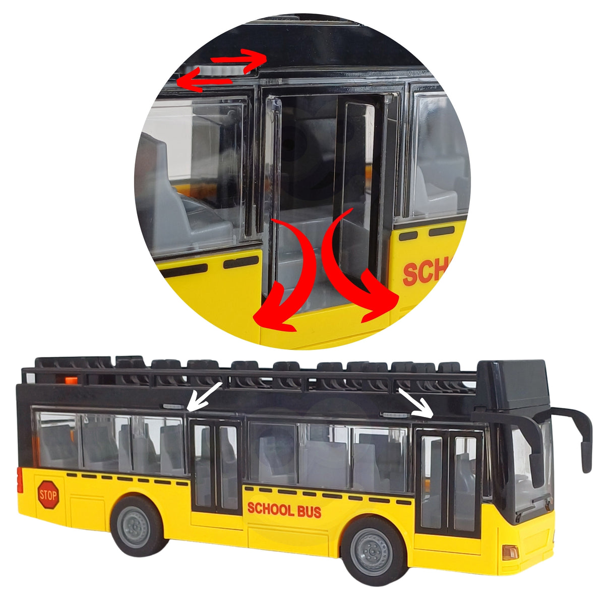 WOOPIE Autobusas su šviesos ir garso efektais, atsidarančiomis durimis