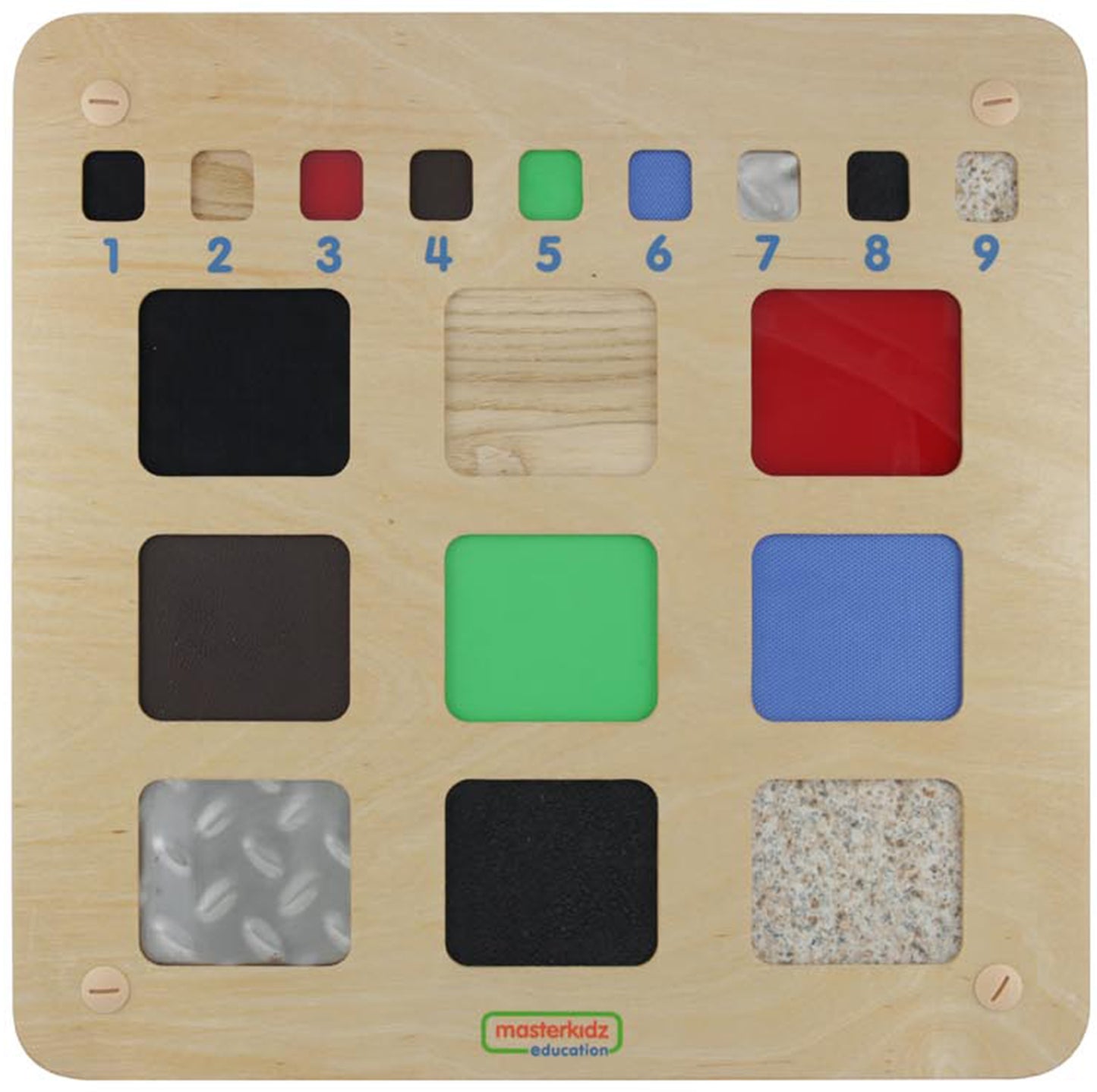 MASTERKIDZ Mokomoji lenta medžiagų faktūrų atpažinimui, lytėjimo pojūtis – pagrindinis vaizdas