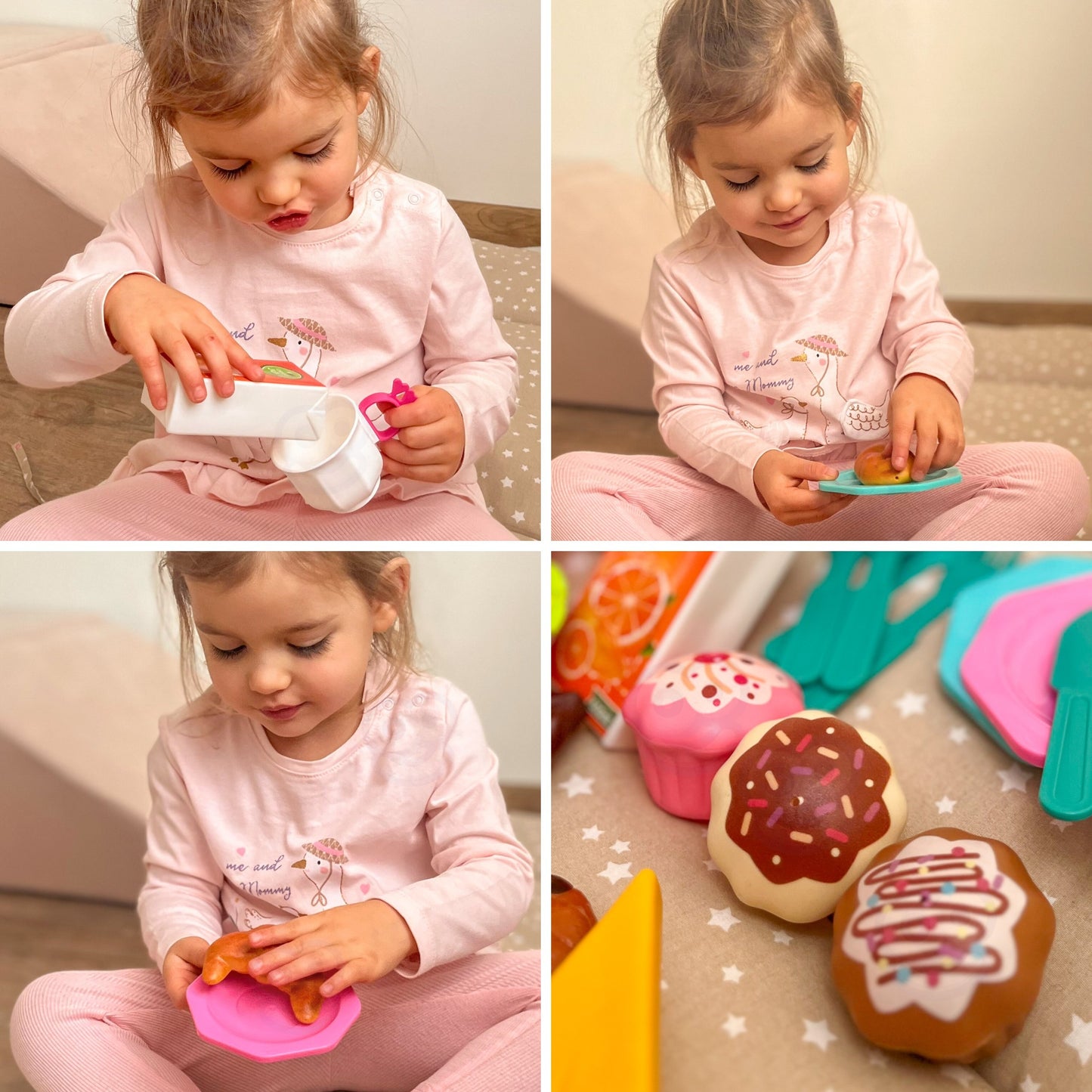 WOOPIE XL maisto žaidimams rinkinys (saldumynai, greitas maistas, stalo įrankiai) kibirėlyje, 40 dalių – vaizdas 3