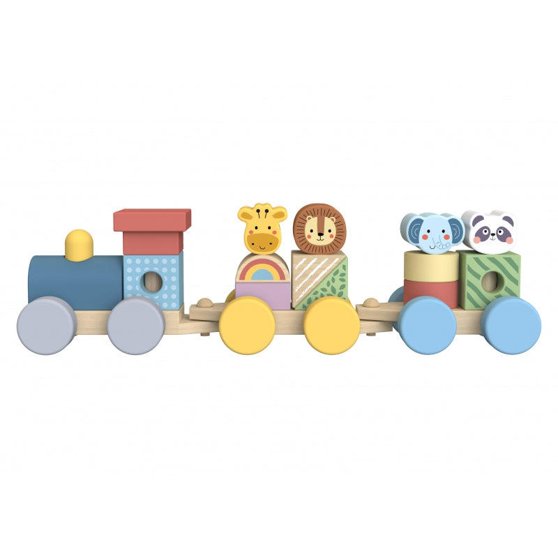 TOOKY TOY Medinis traukinys su gyvūnais