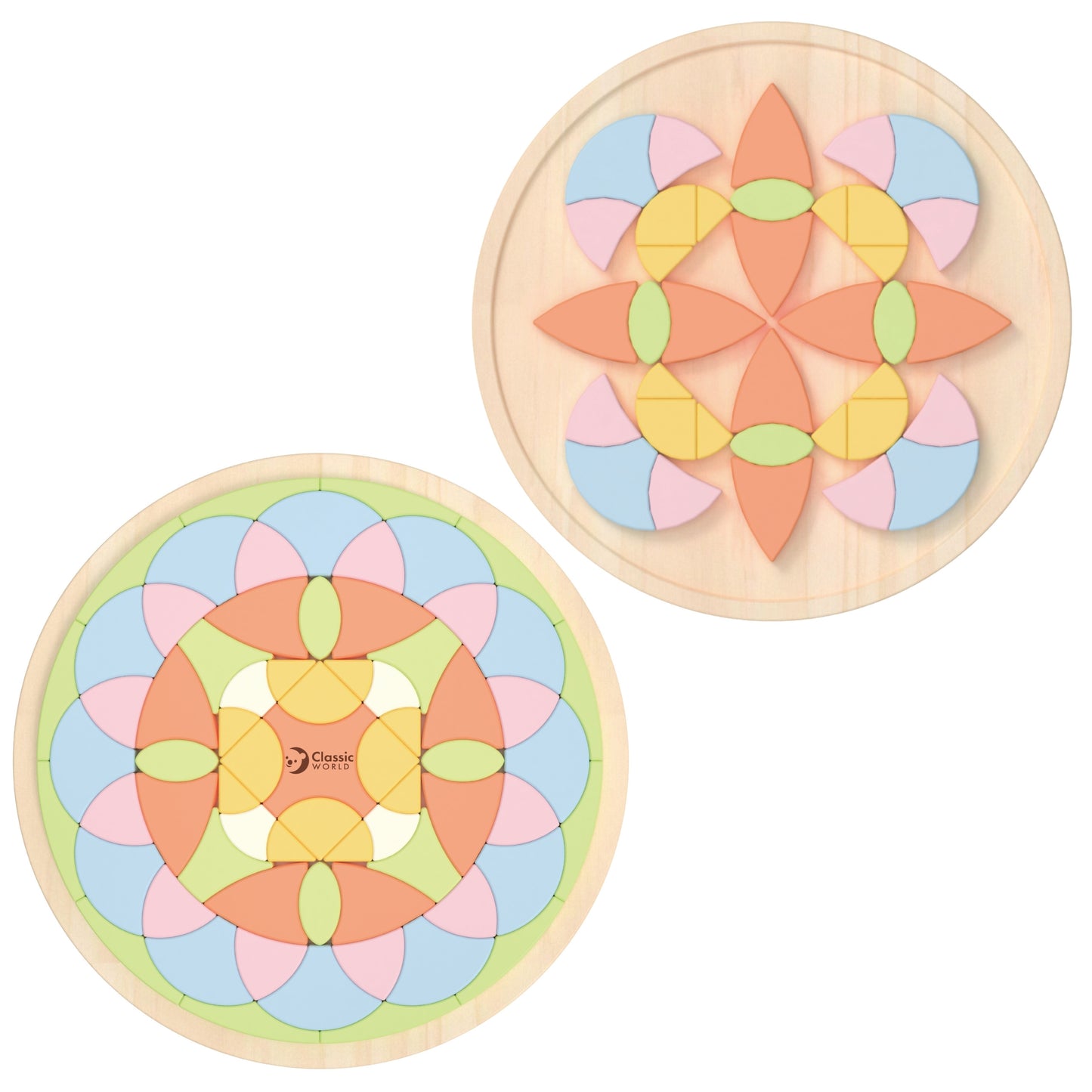 CLASSIC WORLD Pastelinė Mandala Montessori Mozaika Gėlės