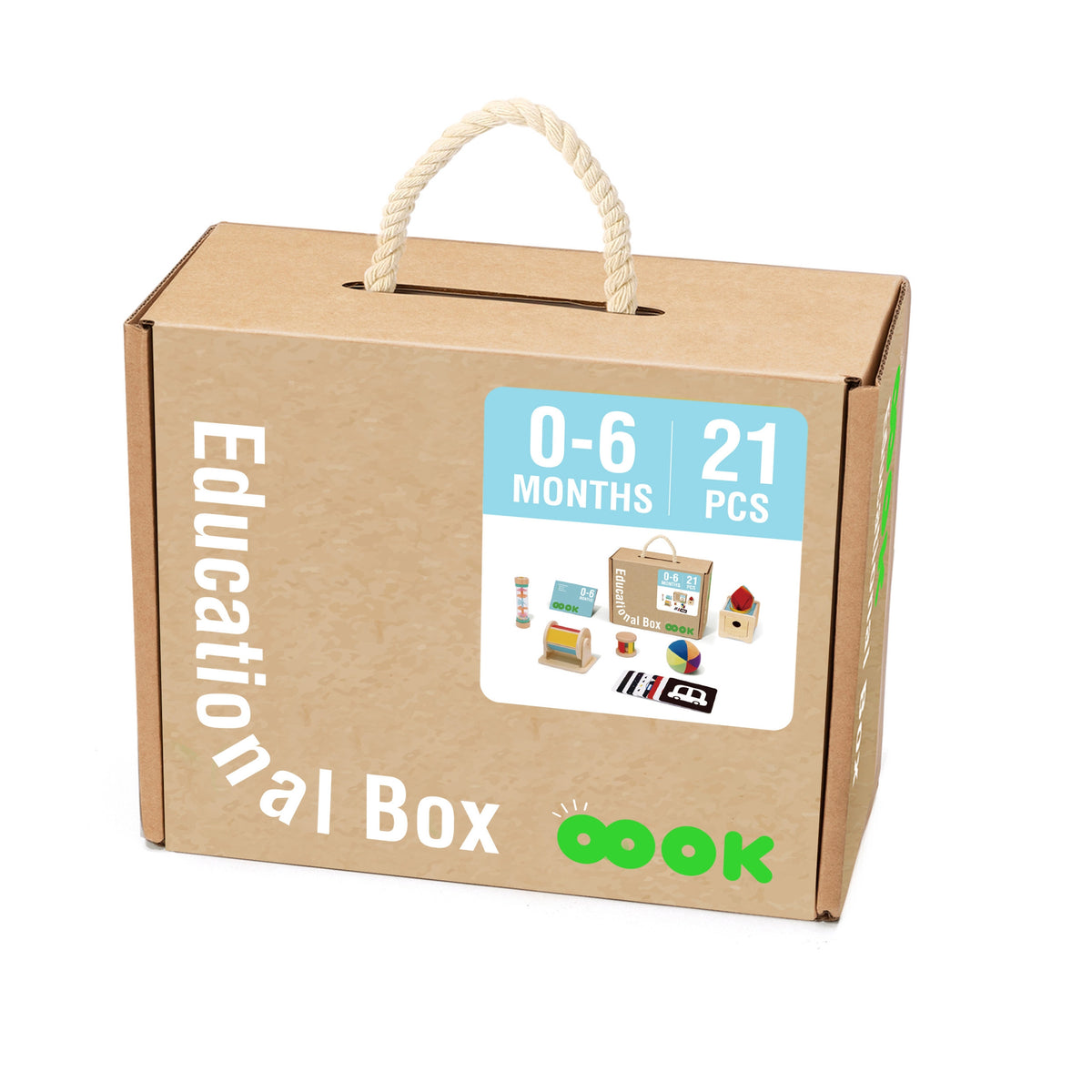 TOOKY TOY XXL Montessori sensorinė dėžė 6in1 0-6 mėn.