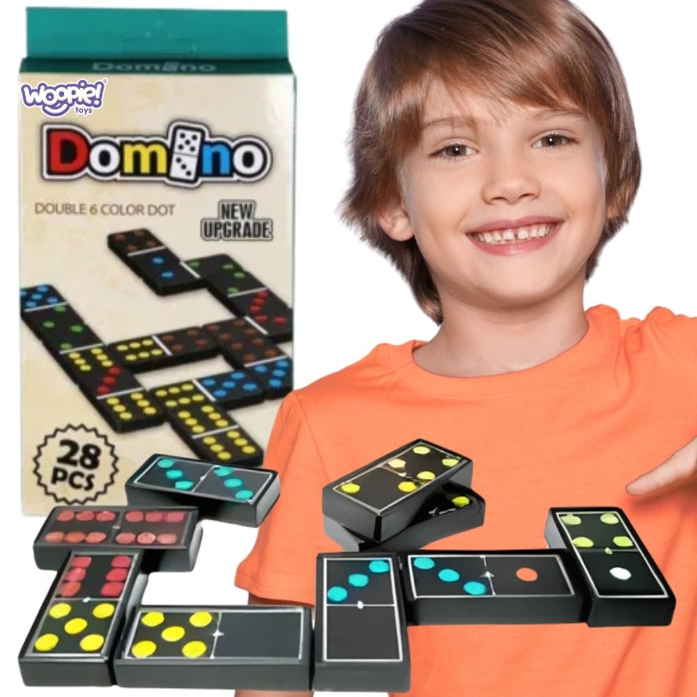 WOOPIE Domino šeimos loginis žaidimas, 28 kaladėlės – pagrindinis vaizdas