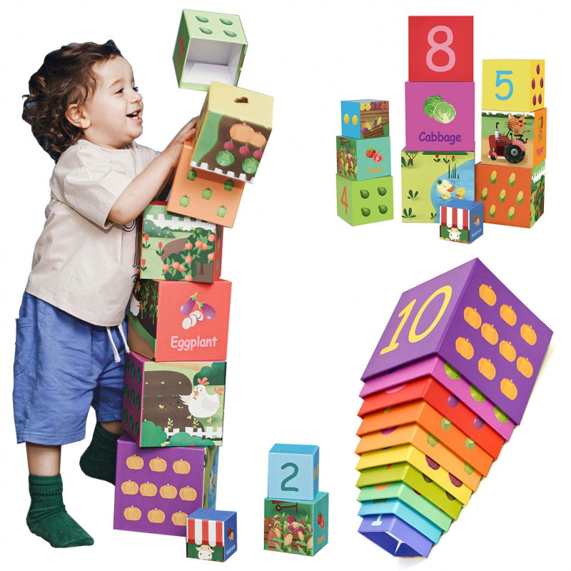 CLASSIC WORLD galvosūkis, Piramidės kaladėlės 10 vnt – pagrindinis vaizdas