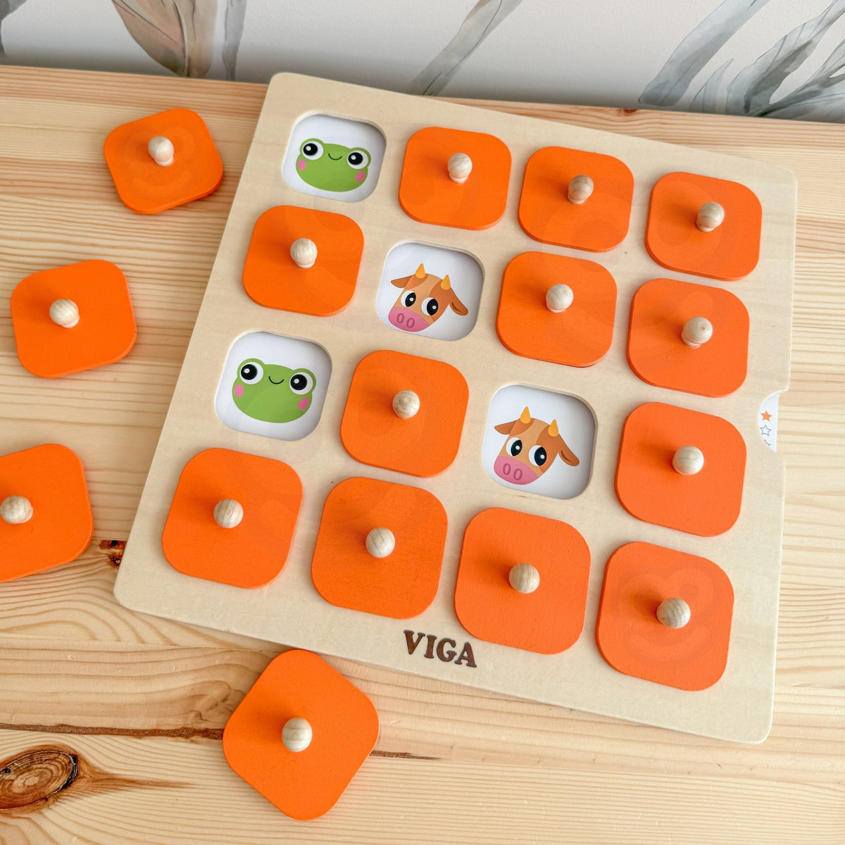 Viga Atminties žaidimas Montessori 10 kortelių vaikams