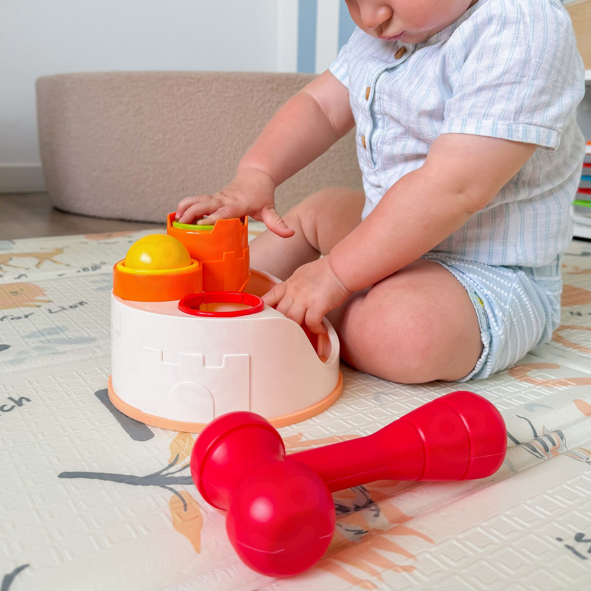 WOOPIE Baby Pilies Formos Kamuoliukų Plaktukas Lavinamasis Žaislas 12m+